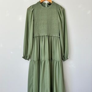 Forever 21 Sage Long Sleeve Dress